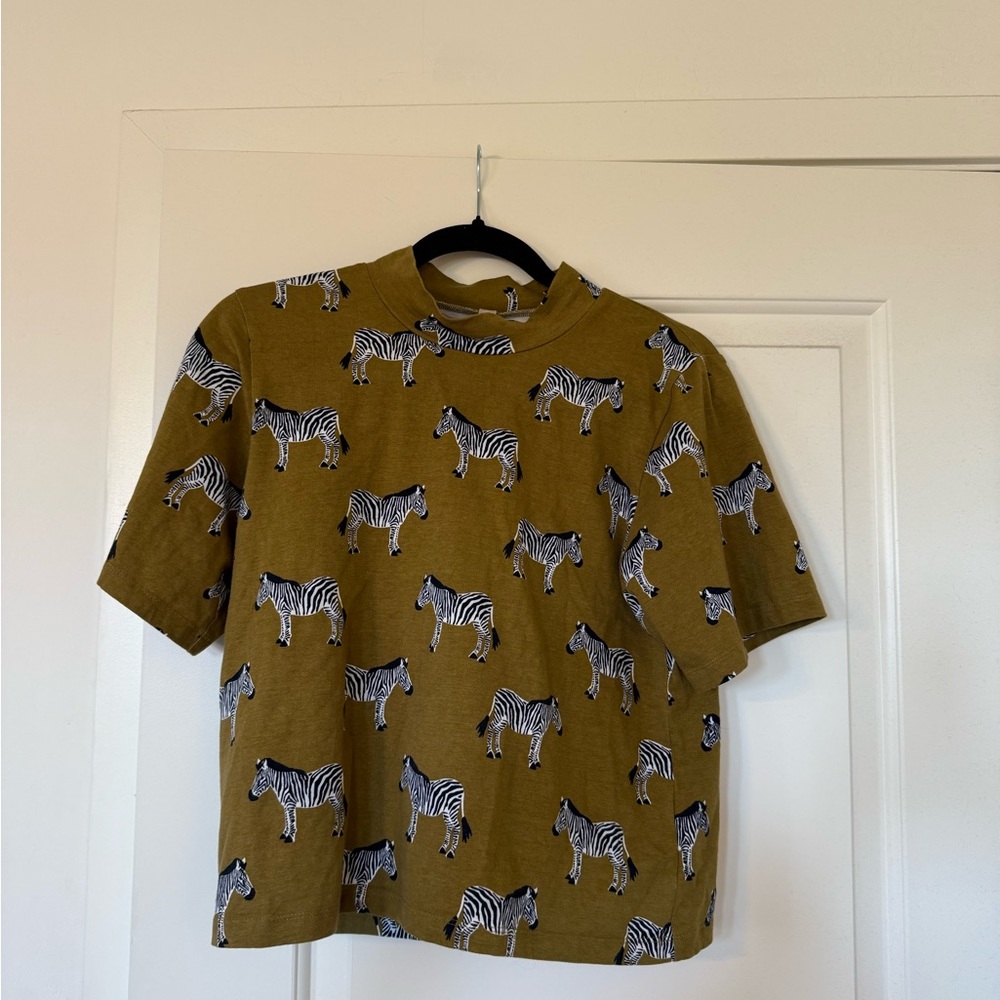 Mata Traders Mustard Zebra Pattern Sweatshirt